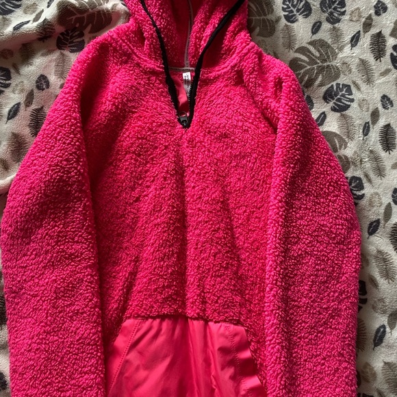 Calvin Klein Cozy Pink Sherpa Hoodie - Picture 11 of 11